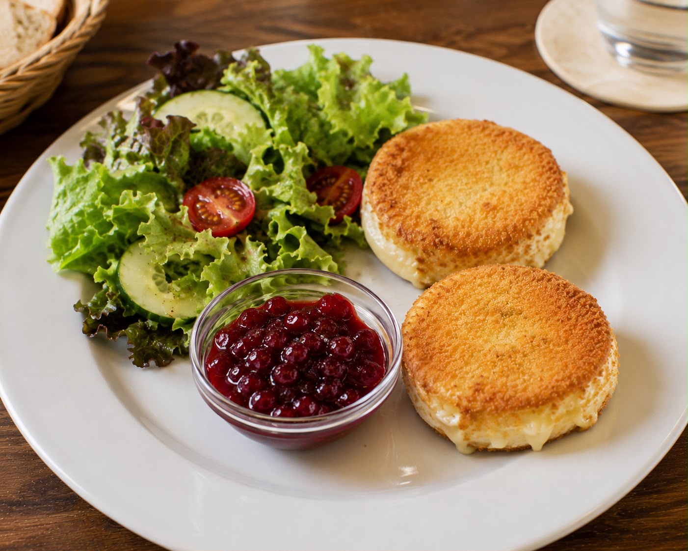 Camembert mit Preiselbeeren